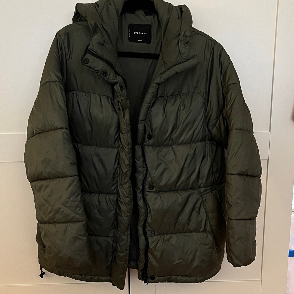Everlane ReNew Puffer Coat - Olive